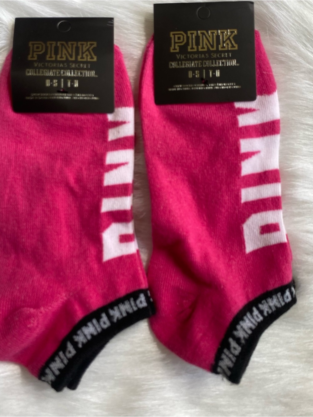 PINK Victoria's Secret Pink Low-Cut Athletic Socks with White Logo